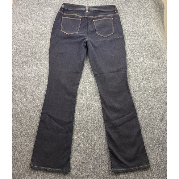 Chico's Platinum Barely Boot Jeans Womens 0 Regular Dark Wash Stretch Denim - Picture 3 of 14